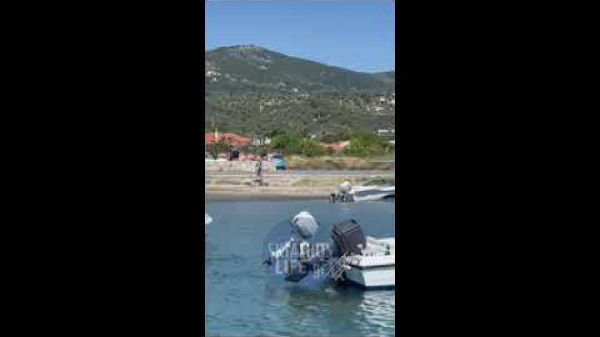 Τουρμπίνα αεροσκάφους… “έστειλε” για μπάνιο τουρίστρια στη Σκιάθο