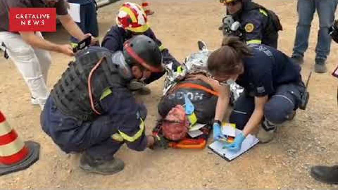 Κινηματογραφικές σκηνές στην άσκηση "Μίνωας" στον Άγιο Νικόλαο