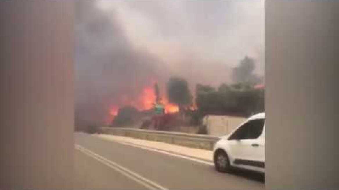 Κινέτα: Κόλαση φωτιάς - Εκκενώθηκαν τρεις οικισμοί