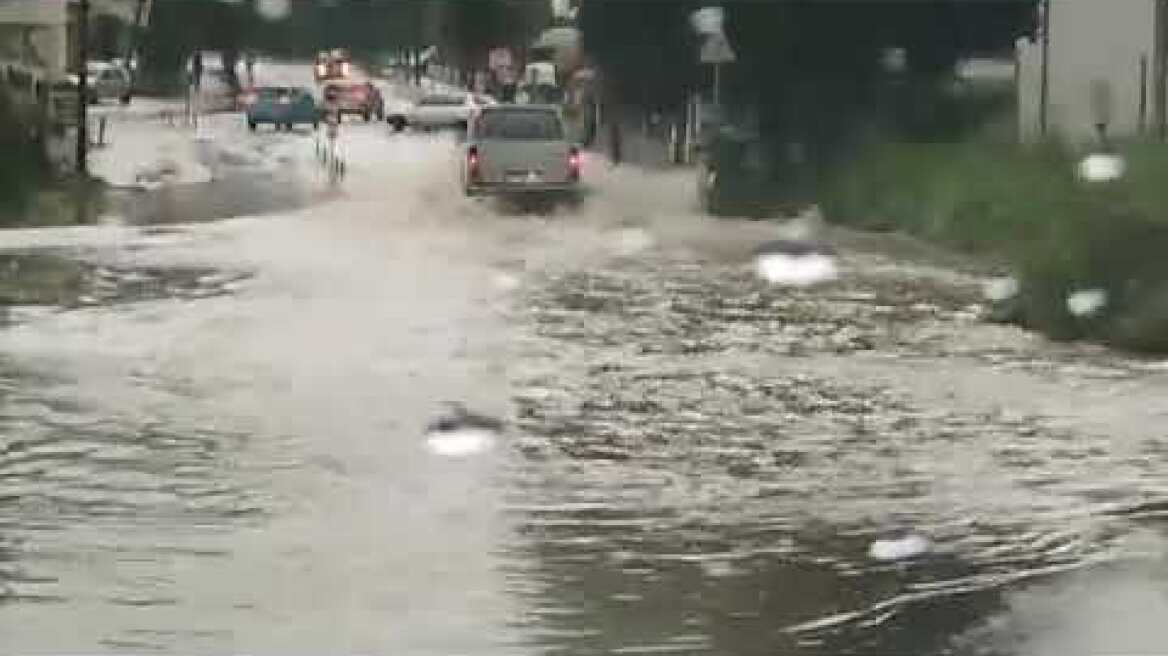 Κοζανη καταιγίδα λιμνη
