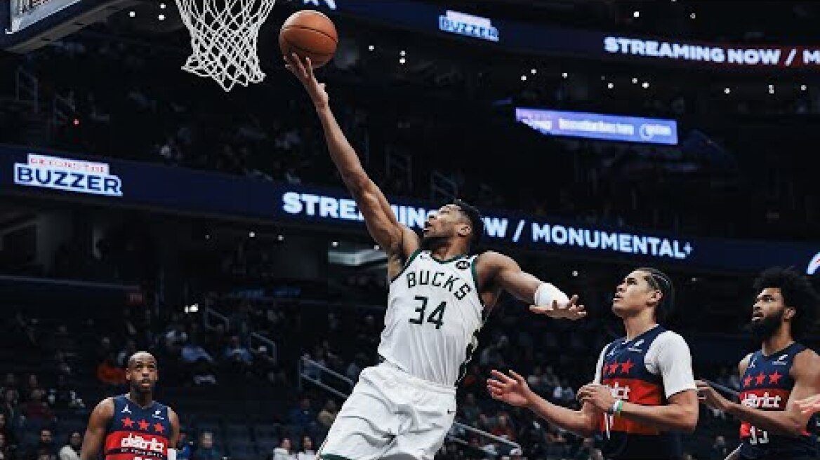 Highlights: Giannis Antetokounmpo Scores 26 Points vs. Wizards | 12.01.25