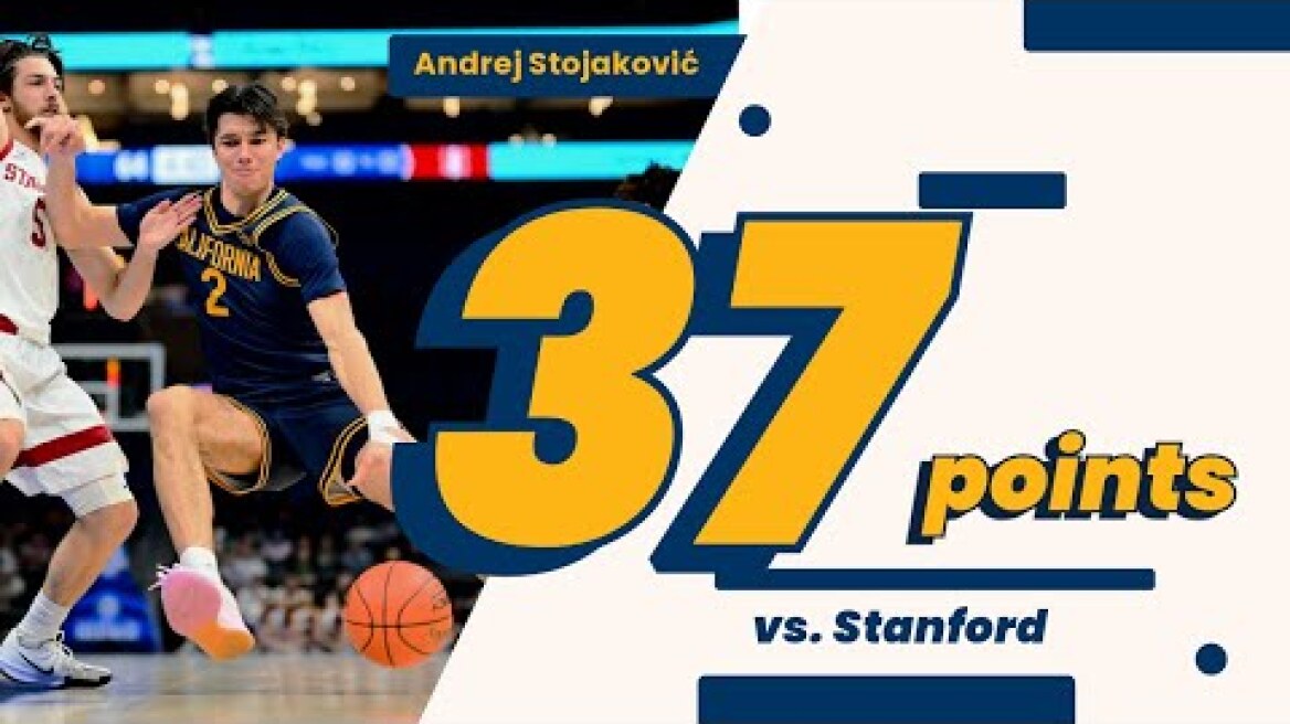 Cal's Andrej Stojakovic Highlights vs. Stanford