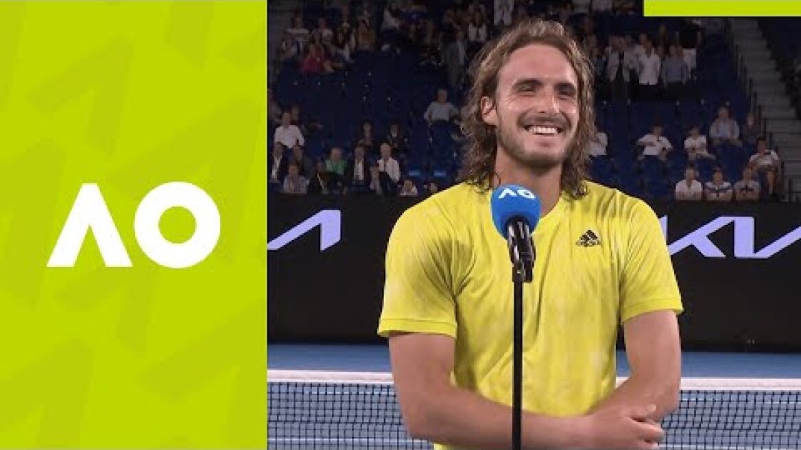 Stefanos Tsitsipas: "It was a great match!" on-court interview (1R) | Australian Open 2021