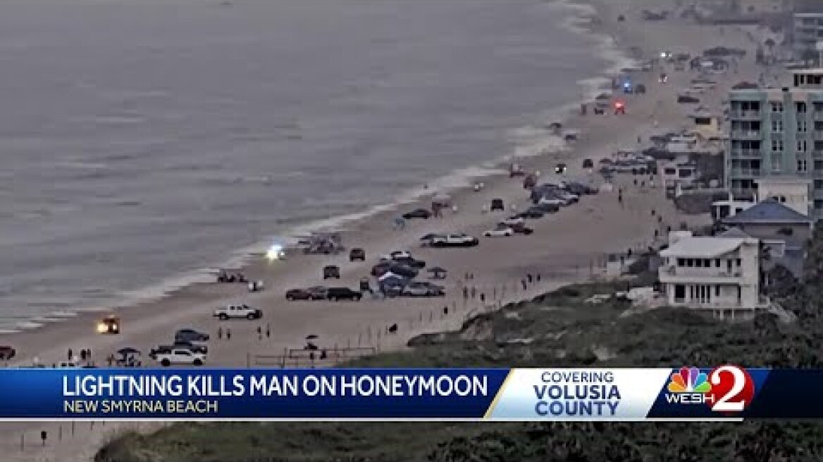 Lightning strike kills man in ankle deep water while on honeymoon in Florida