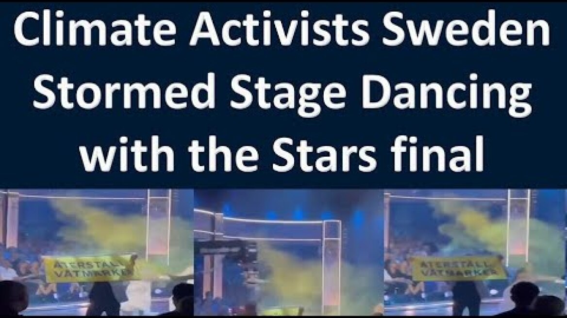Camera Man takes out Climate Activists Sweden Stormed Stage Dancing with the Stars final in Sweden