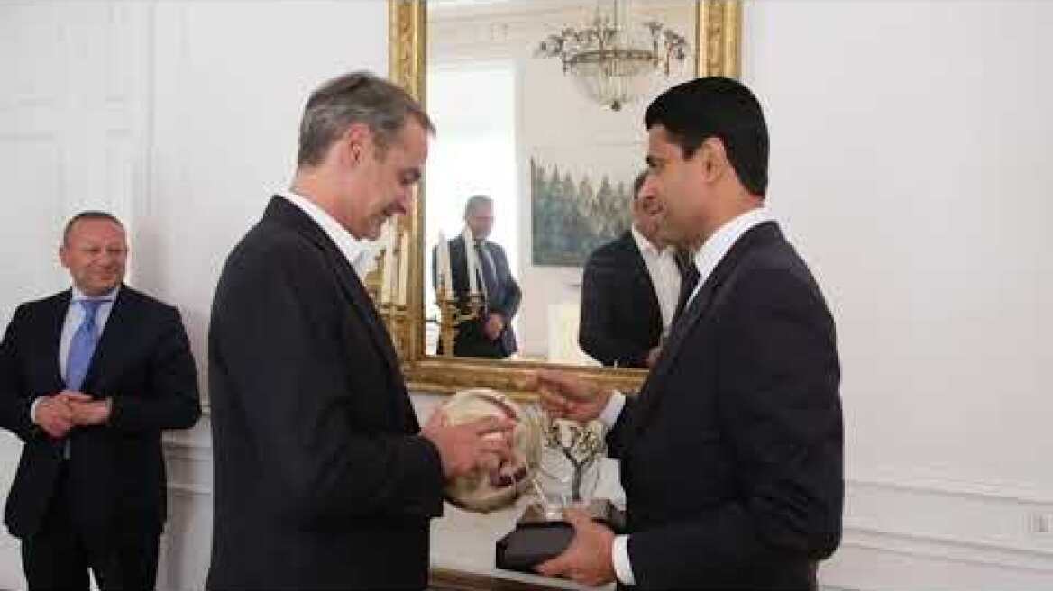 Συνάντηση του Κυριάκου Μητσοτάκη με τον Πρόεδρο της UEFA