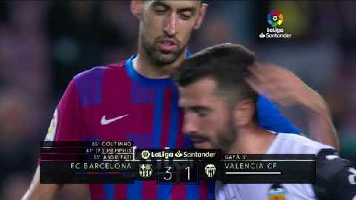 Resumen de FC Barcelona vs Valencia CF (3-1)