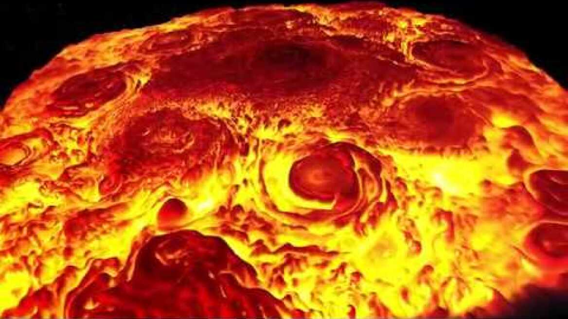 Jupiter North Pole Infrared Flyover