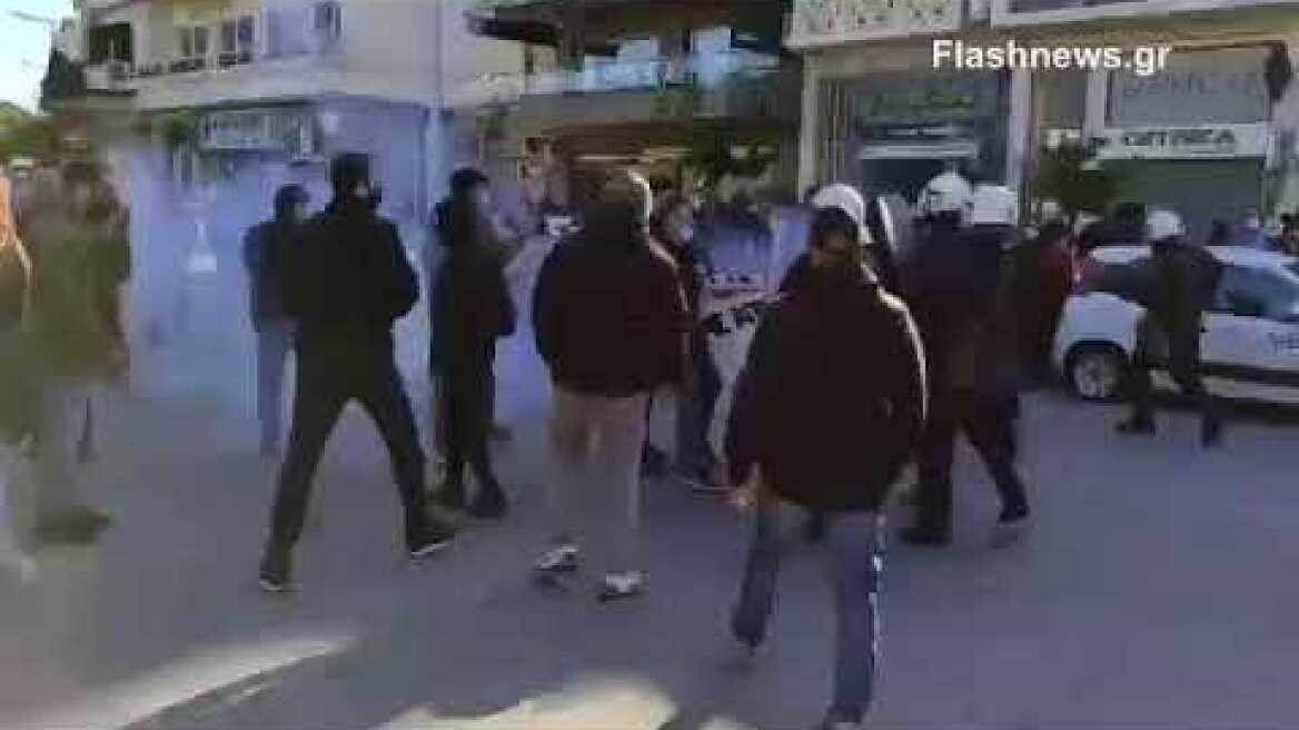 Επεισόδια στα Χανιά σε συγκέντρωση για τον Γρηγορόπουλο