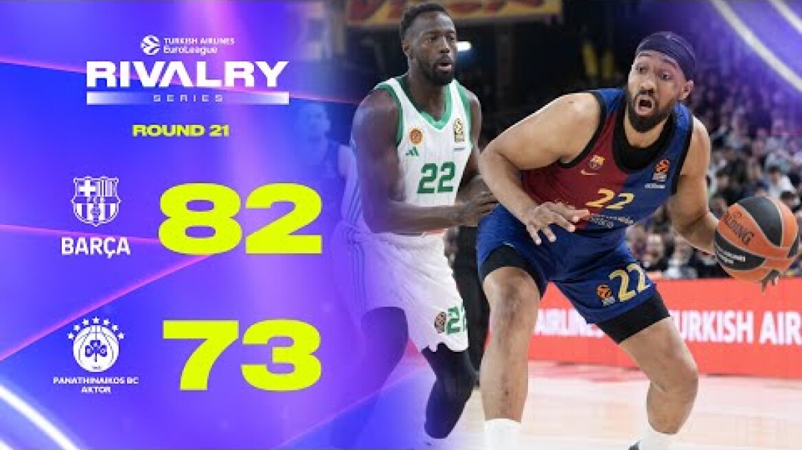 Barcelona-Panathinaikos  | RS Round 21 Highlights | 2024-25 Turkish Airlines EuroLeague