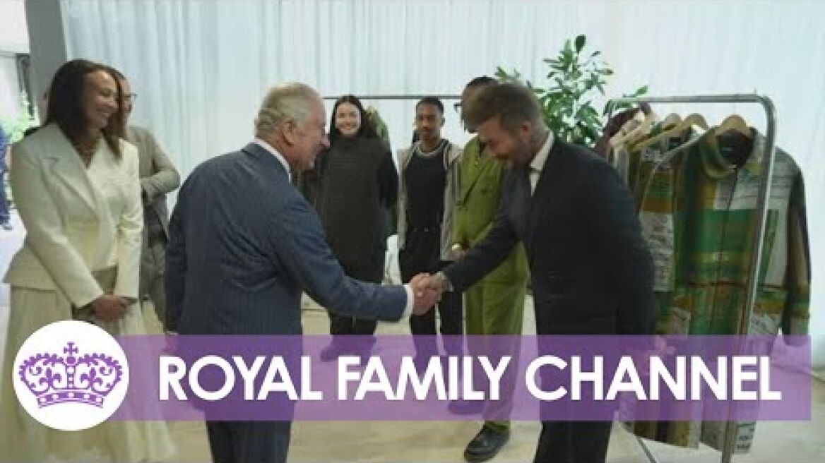 King Charles Meets David Beckham at Fashion Design Award Ceremony