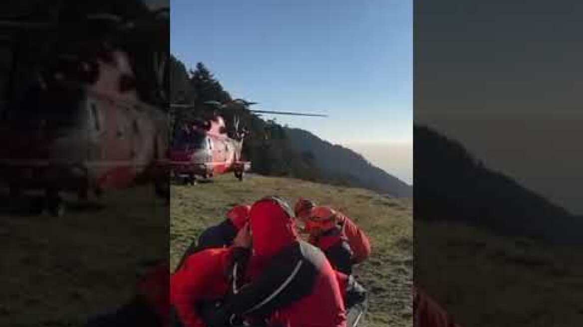 Διάσωση στον Όλυμπο: Με Super Puma στην Λάρισα τραυματισμένος αναβάτης