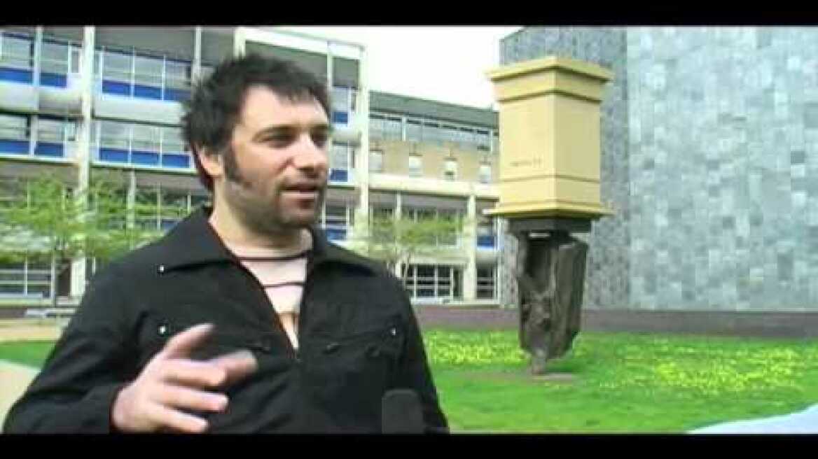 The Upside Down Statue at La Trobe
