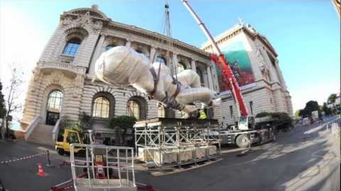 Installation of "Planet" the baby by Marc Quinn