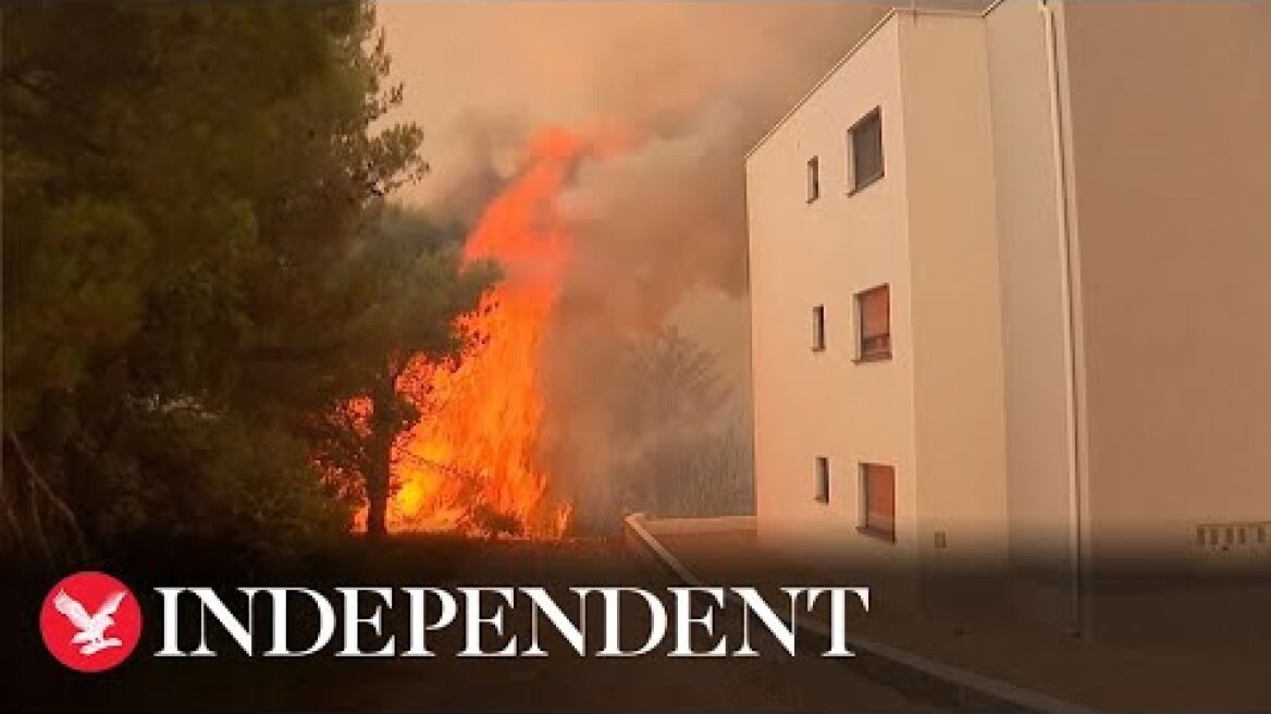 Wildfires engulf Dalmatian coast in Croatia during record heatwave
