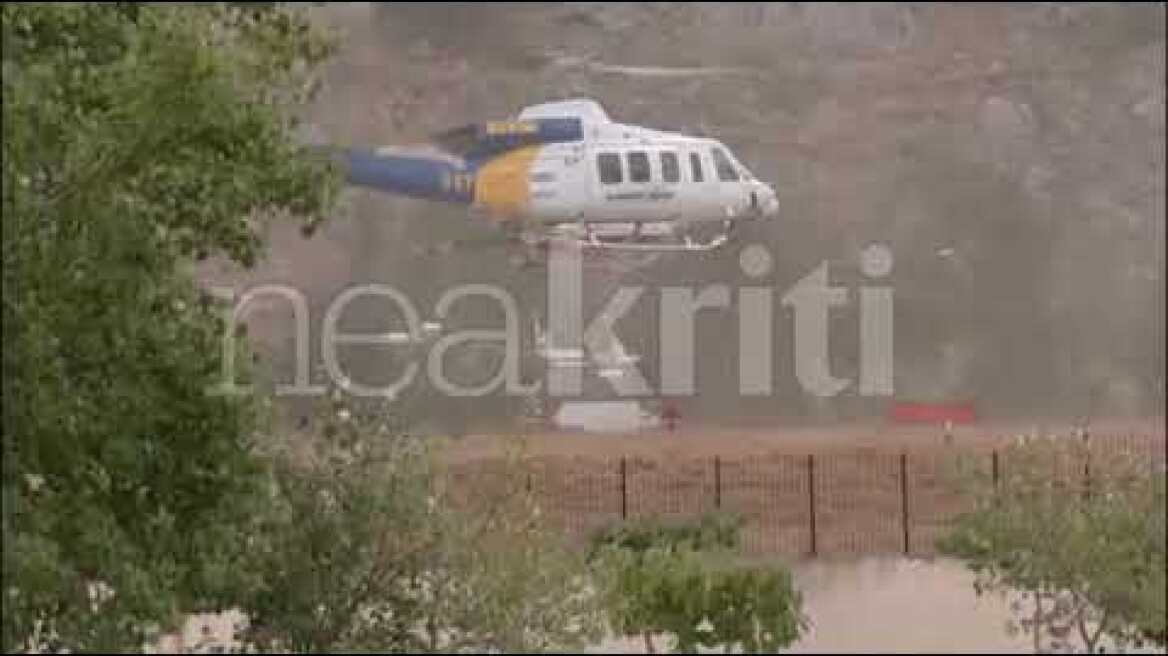 Με ελικόπτερο στο νοσοκομείο Χανίων ο 45χρονος που καταπλακώθηκε από μέρος βράχου