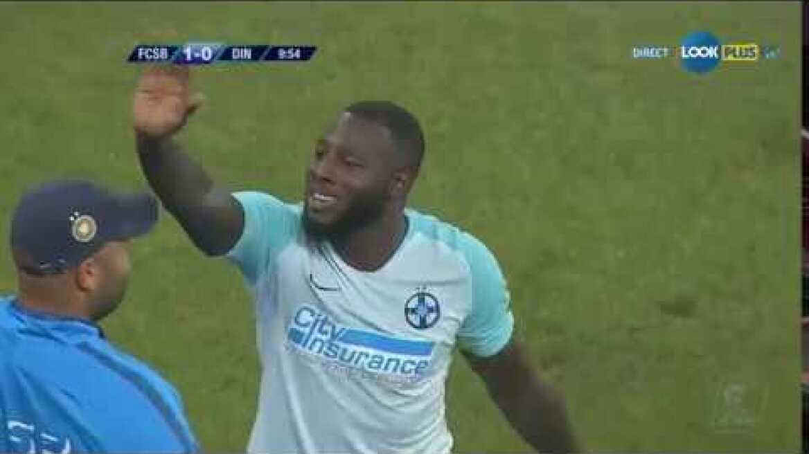 FCSB - Dinamo 1-0, gol Gnohere dupa un corner iesit din sutul lui Tanase!
