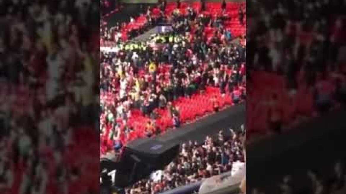 Hungary fans fight with the police at England vs Hungary