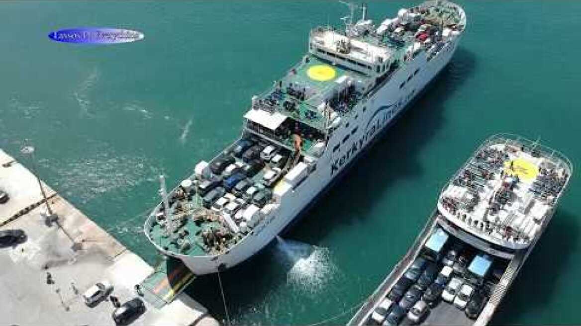 Λιμάνι Ηγουμενίτσας Κέρκυρας έξοδος πασχα 2019 μεγάλη παρασκευή  πλανα drone