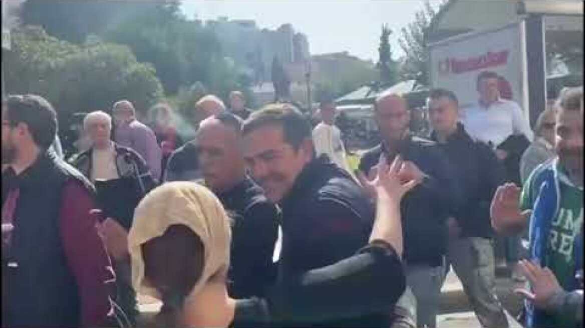 Ο Αλέξης Τσίπρας στην απεργία στην Αθήνα