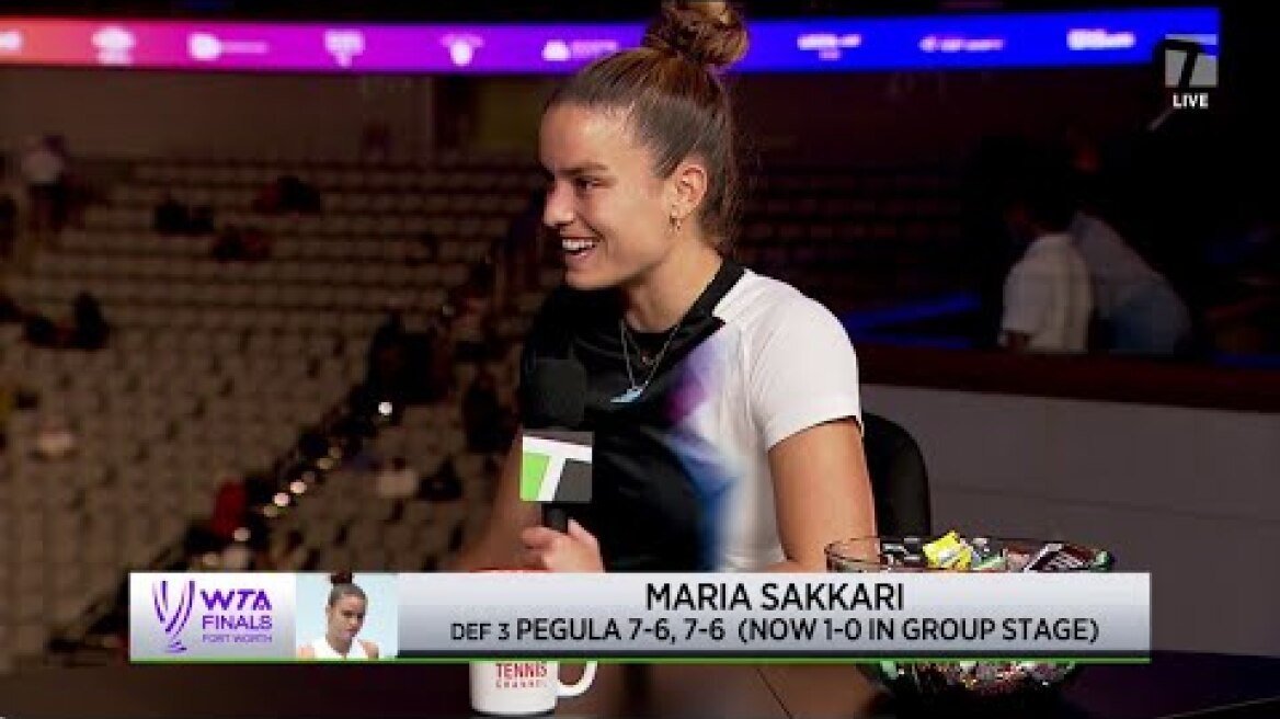 Maria Sakkari: 2022 WTA Finals Round Robin Win Interview