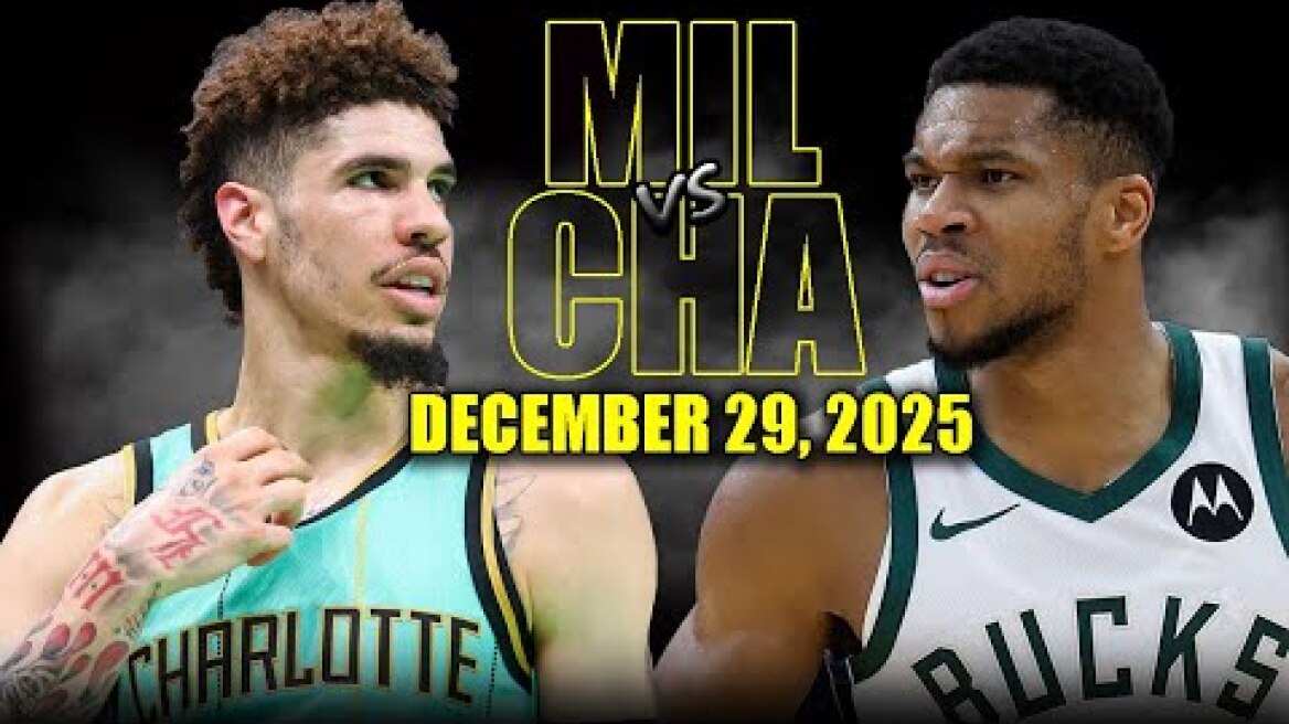 Milwaukee Bucks vs Charlotte Hornets Full Game Highlights – December 29, 2025 | NBA Season