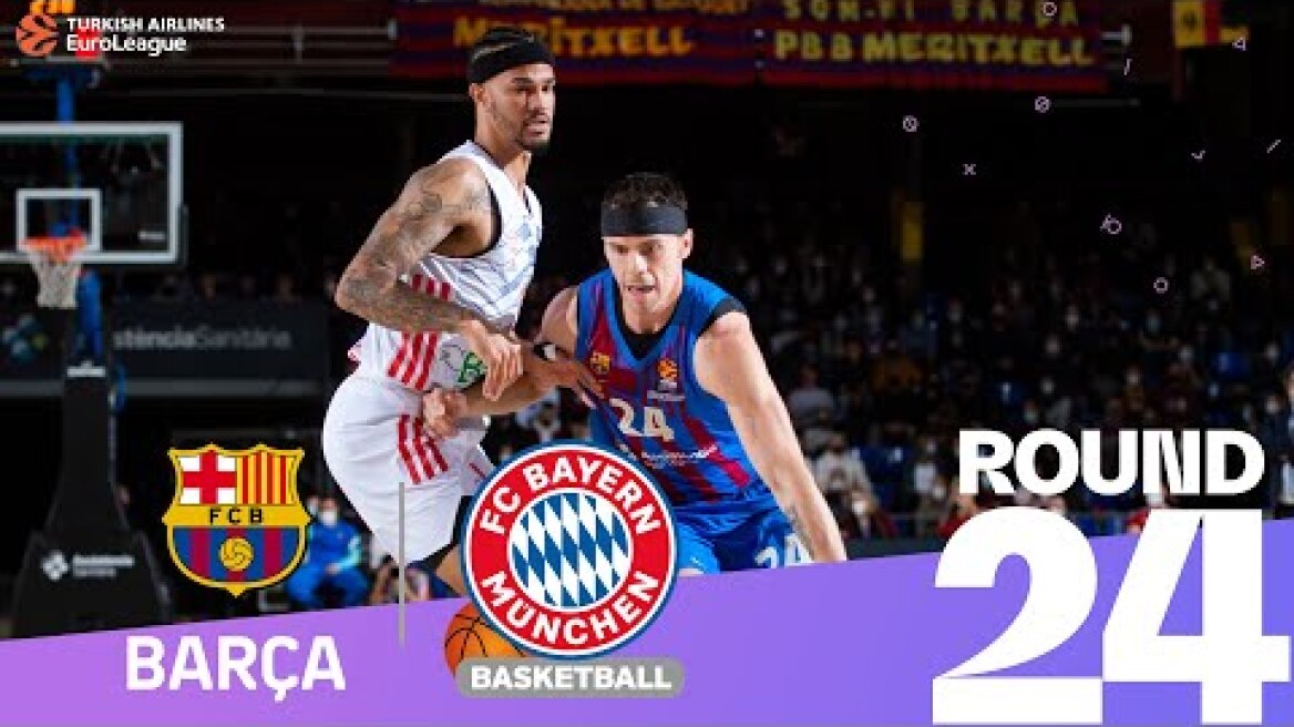 Barcelona needs late run to fend off Bayern!  | Round 24, Highlights | Turkish Airlines EuroLeague