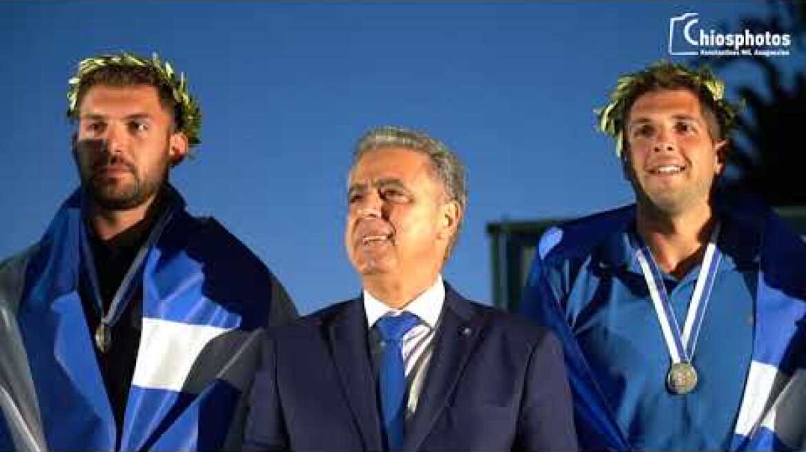 Η Χίος υποδέχθηκε τους Ολυμπιονίκες της Φουντούλη & Γκιουβέτση