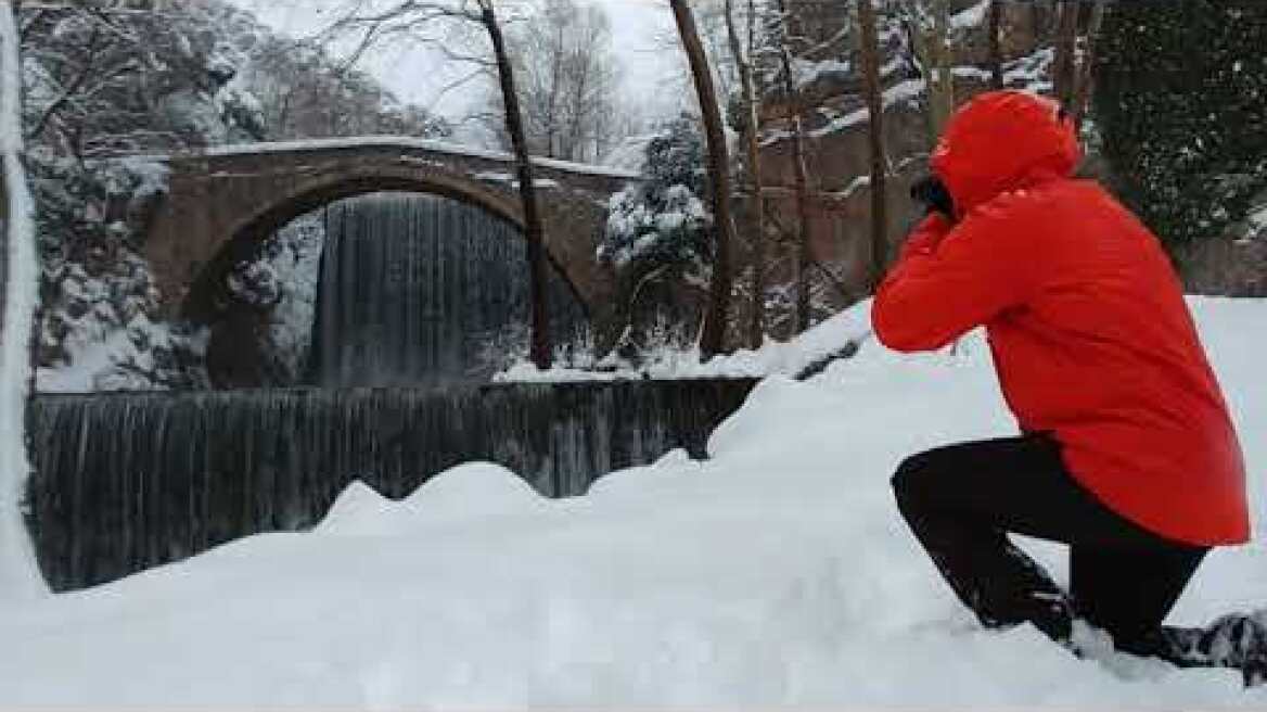 Χιονισμένοι καταρράκτες Παλαιοκαρυάς