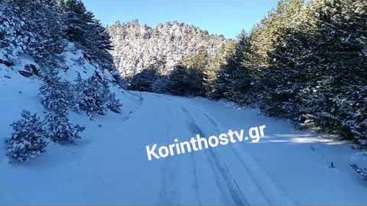 Επεσαν τα πρώτα Χιόνια και στην Κορινθία