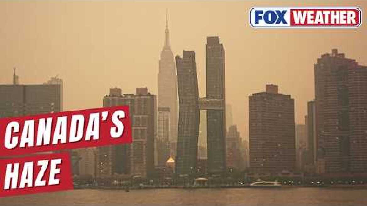 Canadian wildfire smoke shrouds Northeast & Midwest, reducing air quality