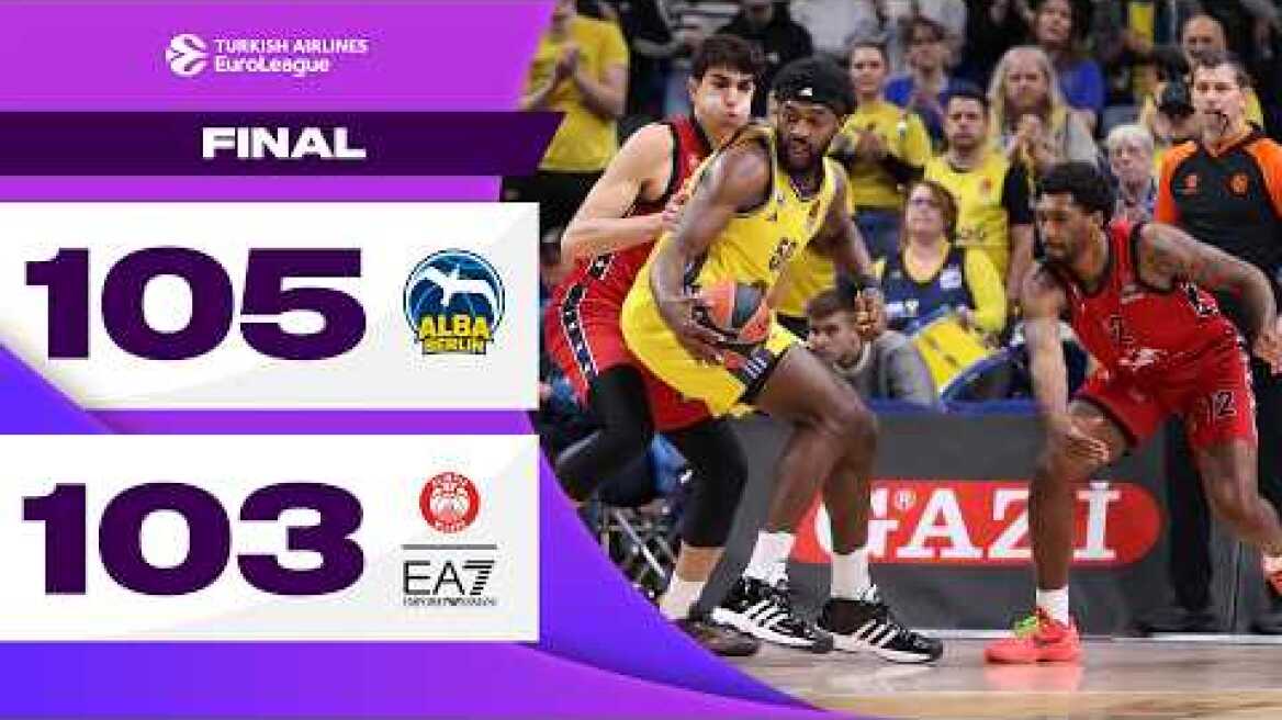 ALBA Berlin-EA7 Emporio Armani Milan | RS Round 9 Highlights | 2024-25 Turkish Airlines EuroLeague