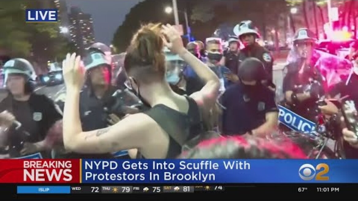 NYPD Gets Into Scuffle With Protesters In Brooklyn