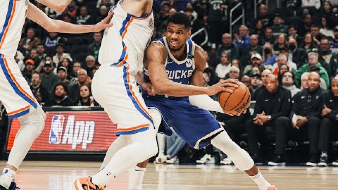 Highlights: Giannis Antetokounmpo Records Triple - Double vs. Thunder | 03.16.25