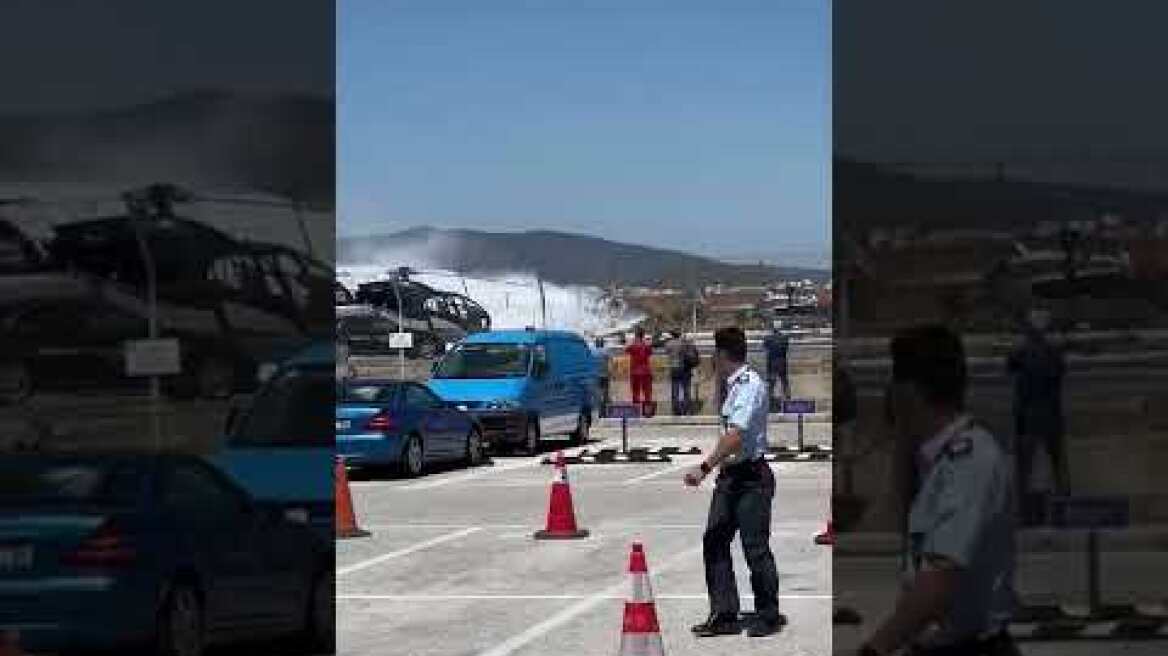 Φωτιά σε ελικόπτερο στο Ελευθέριος Βενιζέλος