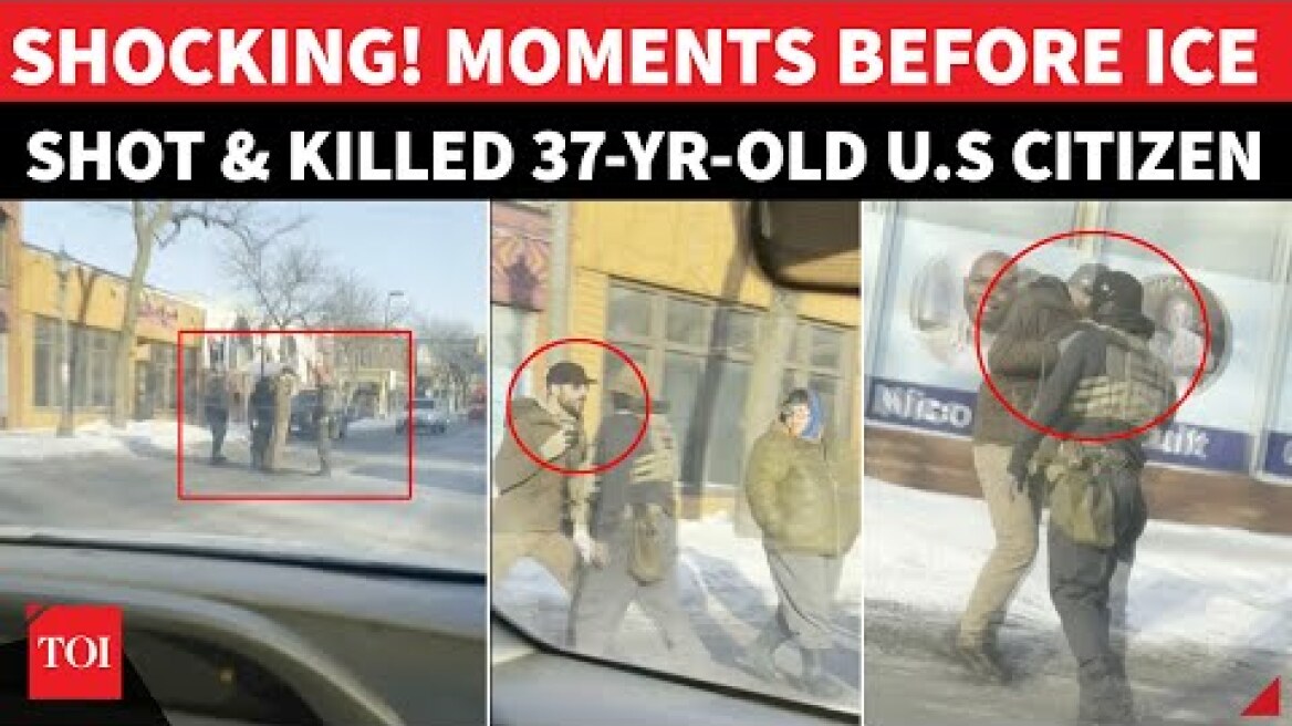 Minneapolis UNSEEN VIDEO: ICE Agents Hit, Pin Down Alex Pretti Before Fatal Shooting | WATCH