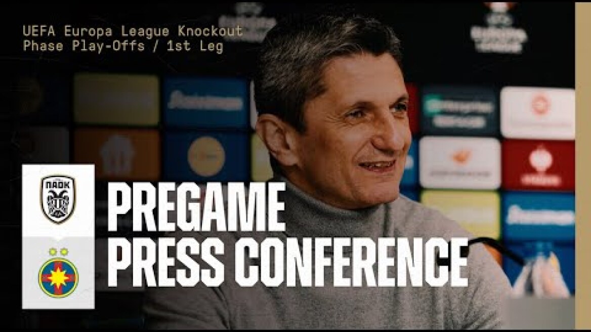 Pregame Press Conference: PAOK FC Vs FCSB – Live PAOK TV