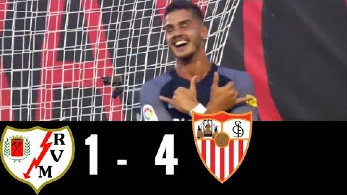 Rayo Vallecano vs Sevilla 1-4 Resumen y Goles 12/08/2018