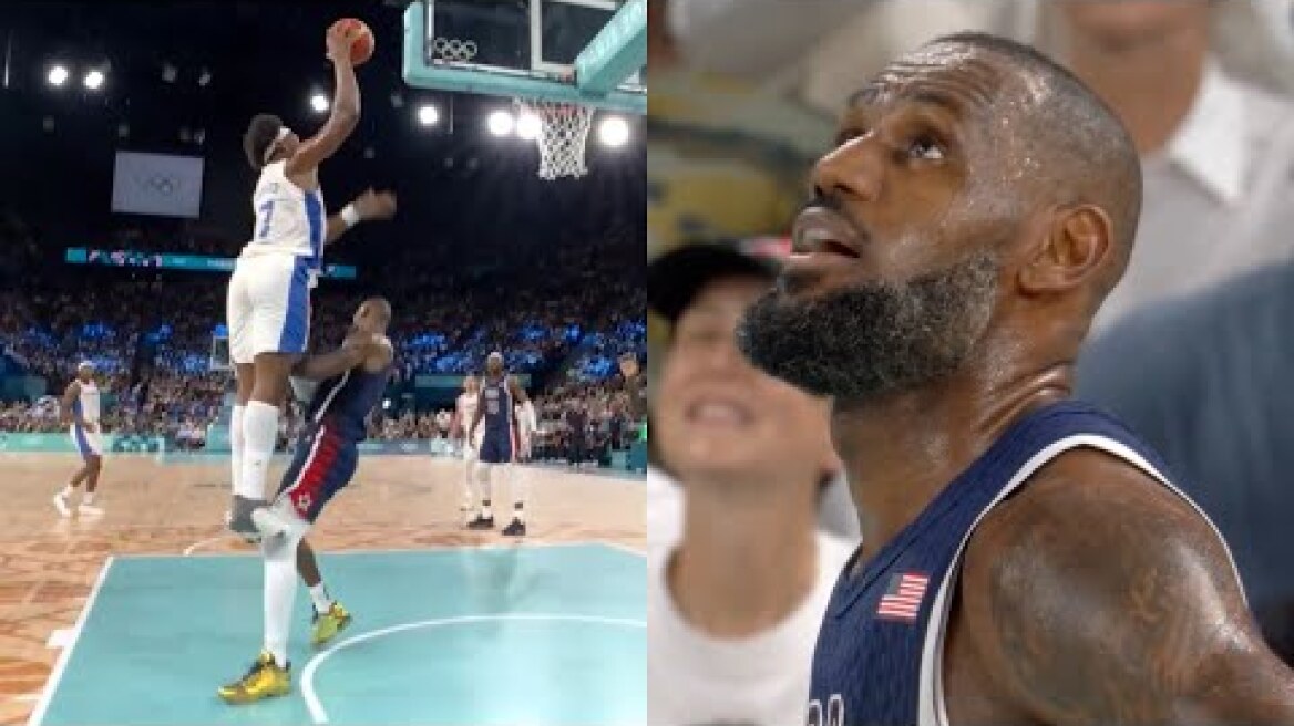 LeBron James GETS DUNKED ON by Yabusele in Gold Medal Game 😳