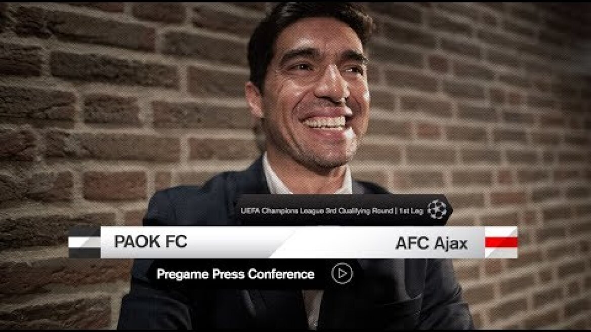 Pregame: Η συνέντευξη Τύπου του ΠΑΟΚ Ajax- PAOK TV