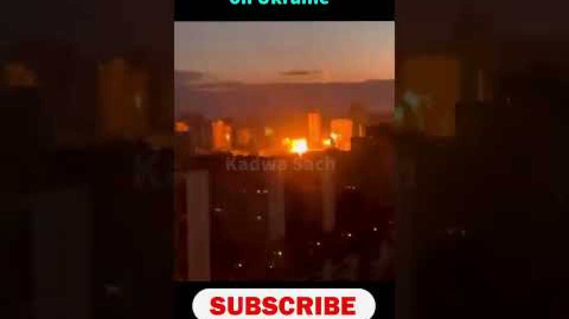 Russia kamikaze drone strike on Kyiv #shorts #viral #dronestrike #russia #kyiv #ukraine #facts