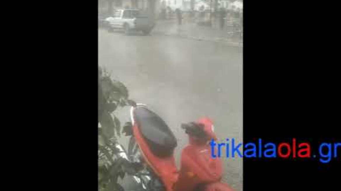 Τρίκαλα Χαλάζι έπεσε Πετρωτό δήμου Φαρκαδόνας ισχυρή χαλαζόπτωση μπουρίνι απόγευμα Κυριακή 20-6-2021