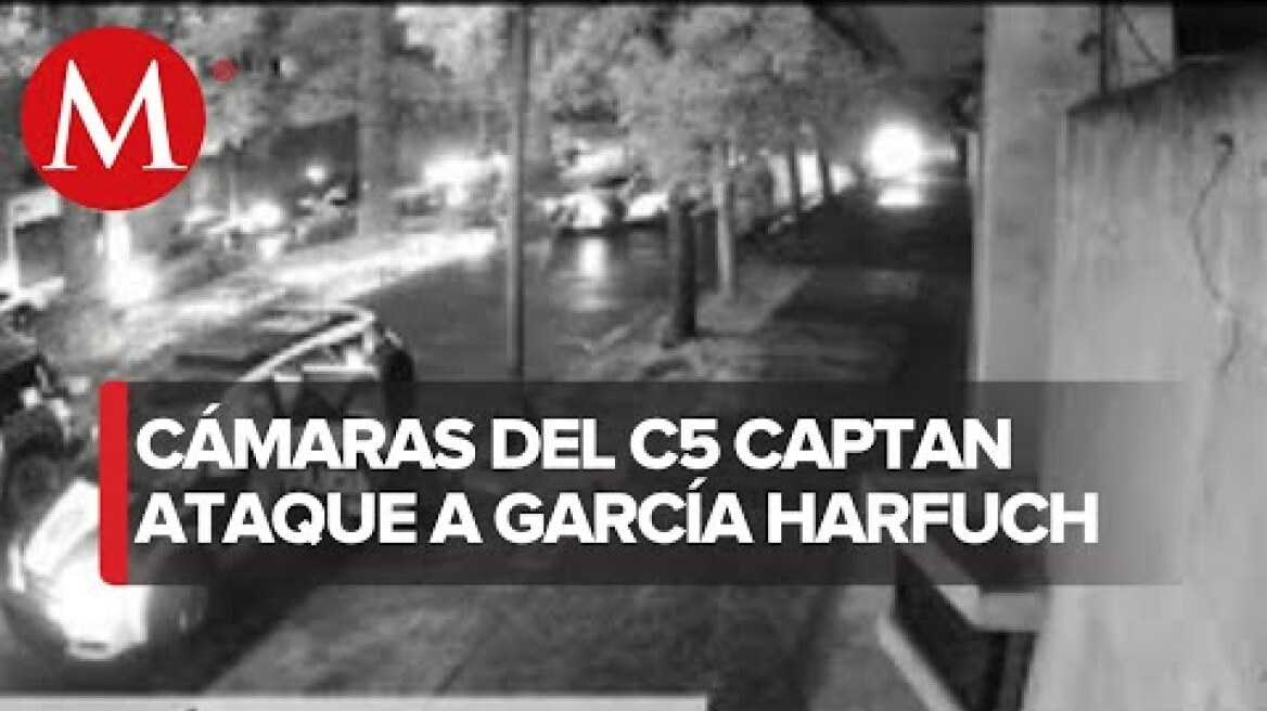 Momento exacto del atentado contra Omar García Harfuch