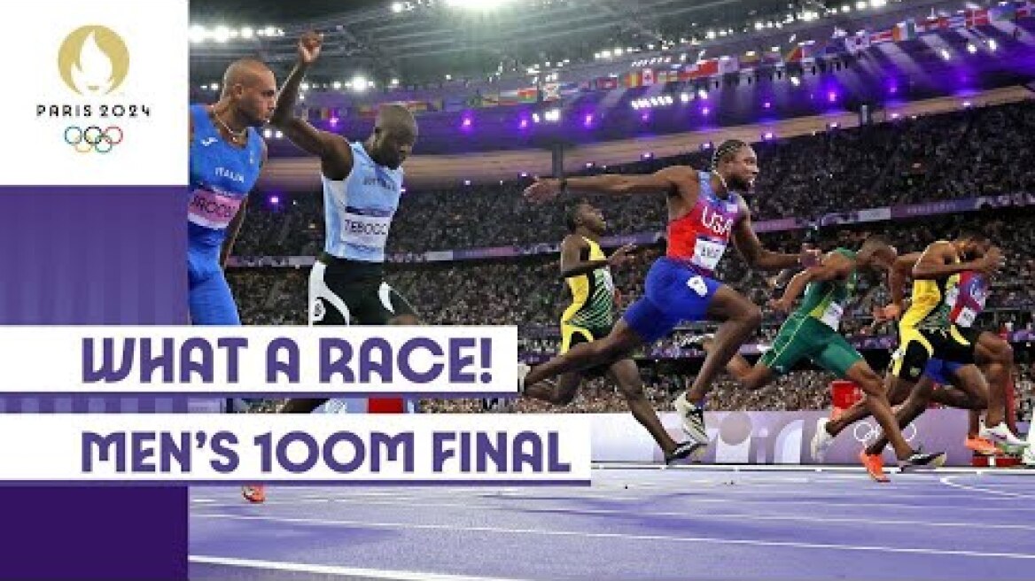 Noah Lyles takes gold! Men's 100m Final! 🇺🇸🔥🥇 | #Paris2024 highlights