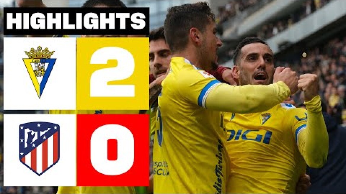 CÁDIZ CF 2 - 0 ATLÉTICO DE MADRID | RESUMEN LALIGA EA SPORTS