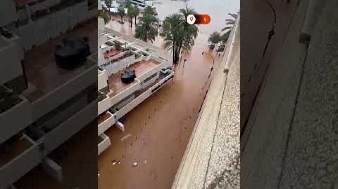 Storm Gabrielle floods Ibiza streets