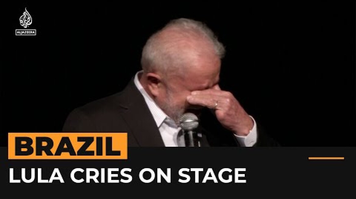 Brazilian President-elect Lula breaks down on stage | Al Jazeera Newsfeed