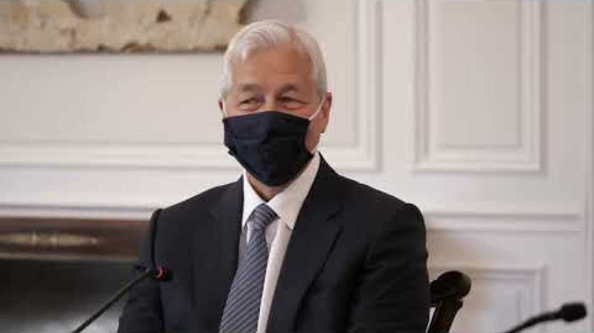 Συνάντηση Κυριάκου Μητσοτάκη με τον Jamie Dimon