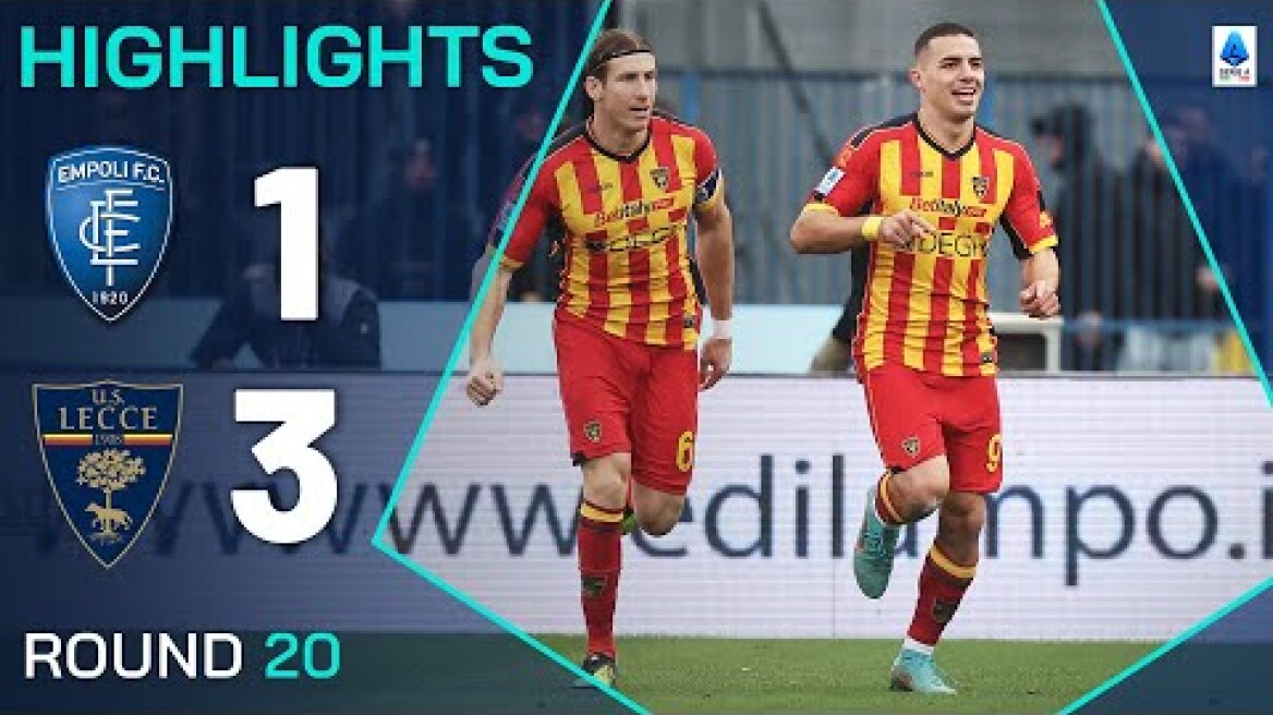EMPOLI-LECCE 1-3 | HIGHLIGHTS | Krstović double helps Lecce to crucial win | Serie A 2024/25