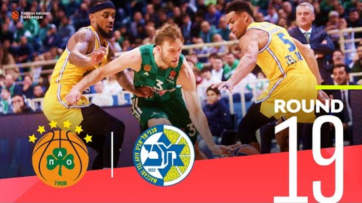 Panathinaikos Athens - Maccabi Playtika Tel Aviv  | Round 19 | Highlights
